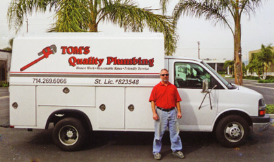 Tom's plumbing truck